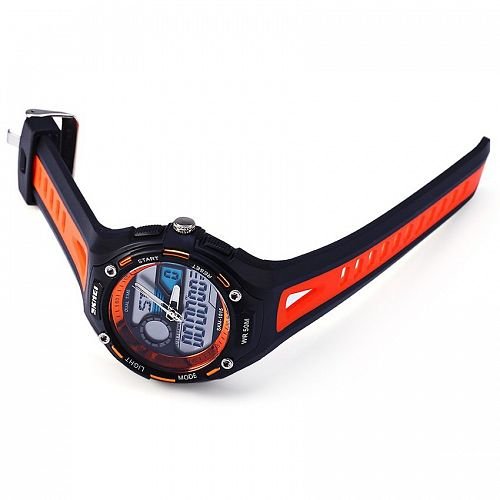 Buy SKMEI Analogue-Digital Orange Dial Men's \u0026 Boy's Watch - Skm-1015  Online at Low Prices in India - Amazon.in