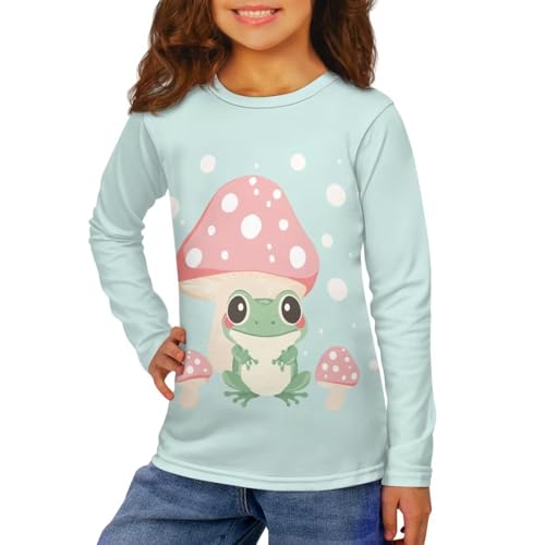 Girls Long Sleeve Shirts 3-16 Years Soft Cotton Crewneck Basic Undershirt2