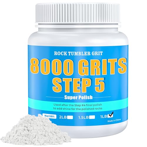 8000 Grit Aluminum Oxide Rock Tumbler Polish, Step 5 Final Polish