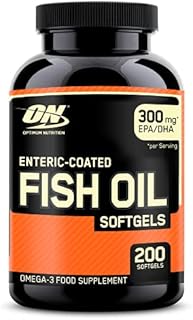 Optimum Nutrition Omega 3 Fish Oil, 300MG, Brain Support Supplement, 200 Softgels (Packaging May Vary)