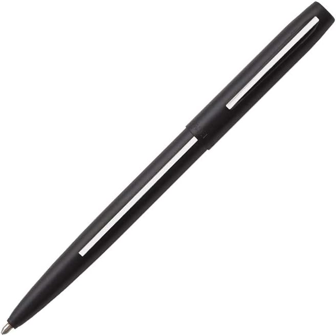 Fisher Space Pen - M4BMWL– Non-Reflective Matte Black with White Line - EMS - Cap-O-Matic Pen