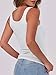 ANRABESS Womens Sleeveless Scoop Neck Tank Top Ribbed Fitted Summer Basic Slim Cute Tops 2026 White Medium