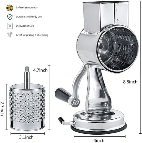 Rallador Giratorio de Cocina con Manivela y Base de Succión miniatura 3