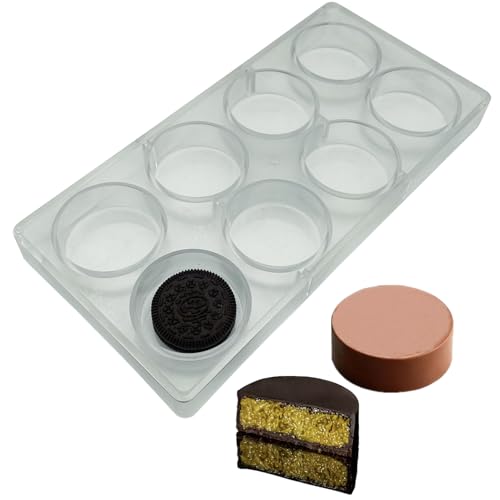 Moule Oreo polycarbonate Goldbaking 8 cavités pour biscuits recouverts de chocolat - 2
