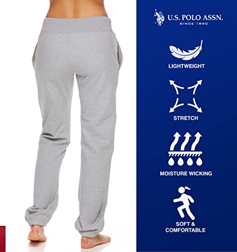 Image of U.S. POLO ASSN. Womens Sweatpants - Women Joggers Sweats with Logo Print - French Terry Poly-Cotton
