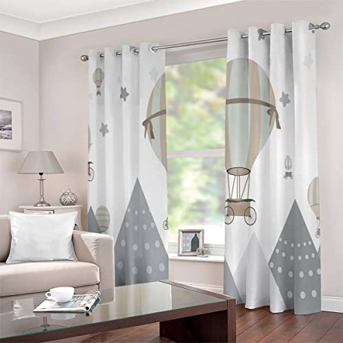Verdunkelungsvorhänge Mit Goldenen Schmetterlingen – Grau-weiß, 132x213 Cm, 2 Paneele, 95% Lichtschutz, Schlafzimmer