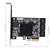 Controller PCI Express Expansion Card, SATA Card 8 Port Support Hot Swappable Boot System, Disk PCIE to SATA 3.0 Expansion Board with Short Baffle for