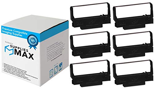 SuppliesMAX Compatible Replacement for Bixolon SRP-275/275II Black P.O.S. Printer Ribbons (6/PK) (RRC-201B)