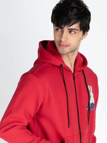 Image of Status Quo Mens Printed Round Neck Hooded Sweatshirt