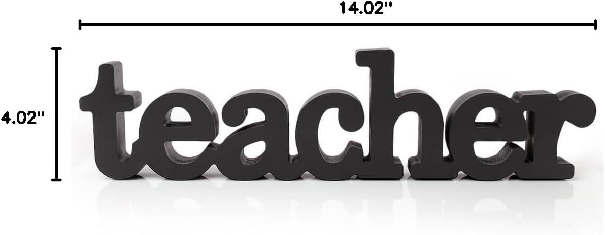 ChalkTalkSPORTS Wooden Teacher Sign - Autograph Ready Gift for Teachers - Pen Included