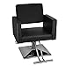 Cueffer Sillas de Barbero 150kg Silla de Peluquería Hidráulica PU Cuero Silla...