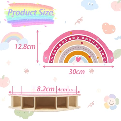 Jiahuade Rainbow Pen Holder Desk Organiser, Kids/Childish, Pen holder, Pen Holder, Office, School, Library, Rainbow - Image 2