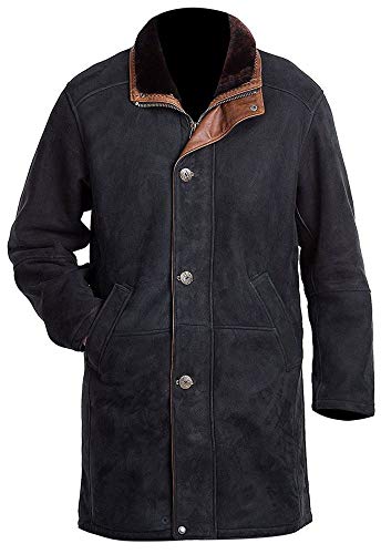 The Jasperz Longmire-Sheriff Walt Robert Suede Taylor Leather Coat, XXS-3XL