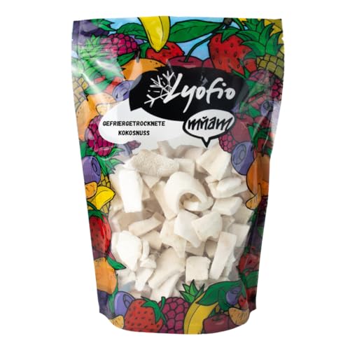 Liofio - Rodajas de coco liofio 100 g | 100% natural | Sin azúcar ni conservantes | Coco liofiado | Rebanadas crujientes y fragantes