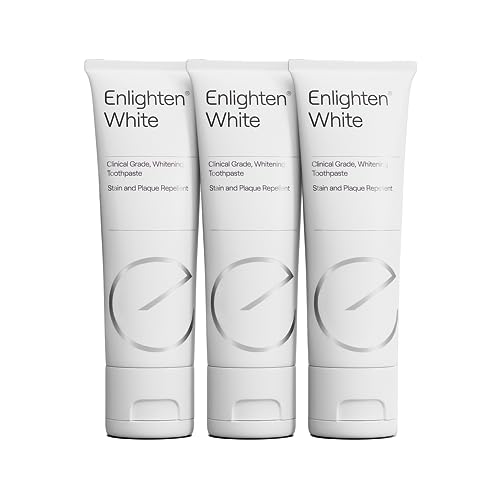 Enlighten White - Whitening Toothpaste with Fluoride 75 ml - Advanced Enamel Protection and Stain Removal Restores Shine and Improves Colour - Recommended by Dentists - 3 Pieces