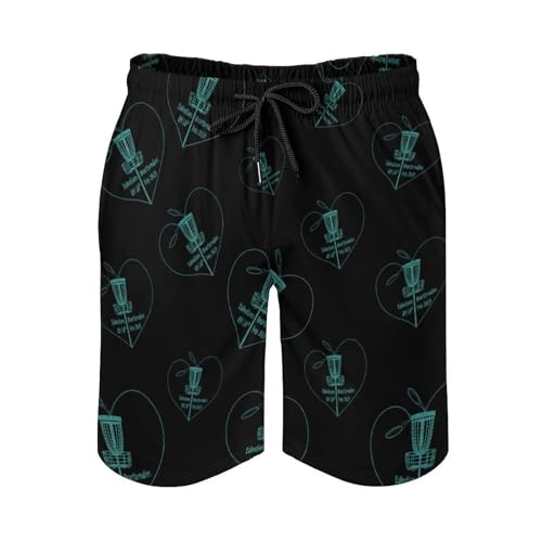 Disc Golf Icon Basket Mens Swim Trunks Beach Shorts Quick Dry Bathing Suits and Mesh Lining3