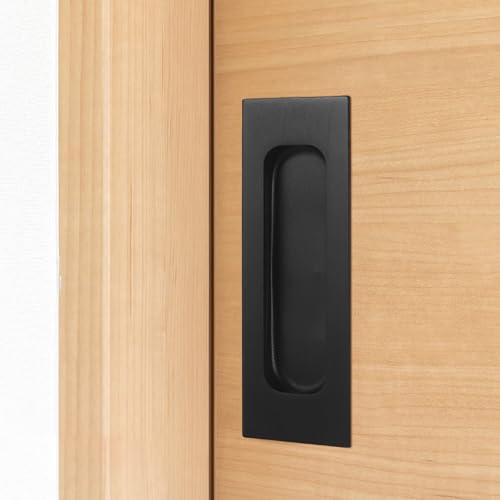 Manijas ocultas para gabinetes modernos: estilo rectangular negro para puertas correderas 4