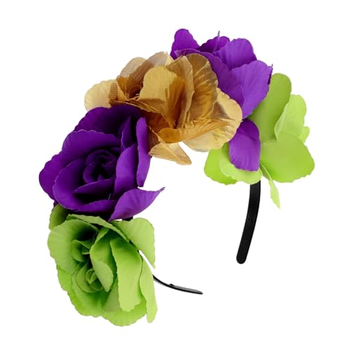 BESTYASH Fascia Per Di Fiori Di Tessuto Per Halloween Dei Morti Copricapo Floreale Ed Per Costumi e Decorazioni Per Festival
