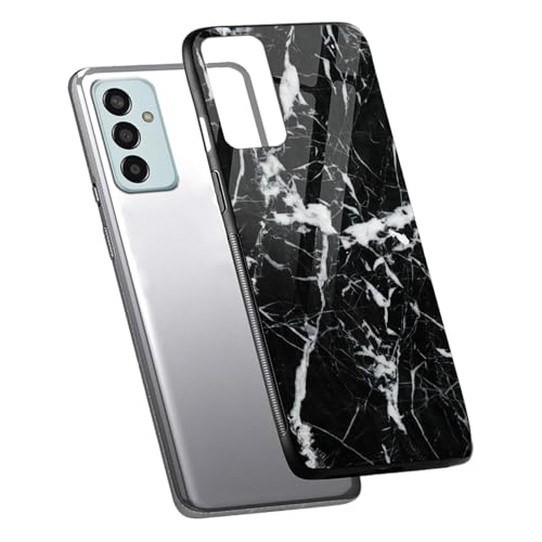 Image of COLORflow Back Cover Compatible with Samsung Galaxy F13 / M13 4G | Black Marble White | Shockproof TPU Bumper Cover with Camera Protection Back Cover