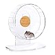 Niteangel Super-leise Hamsterräder - Leise Spinner-Hamsterräder mit verstellbarem Ständer für Zwerghamster, Gerbils, Mäuse oder andere kleine Tiere (S, Transparent)