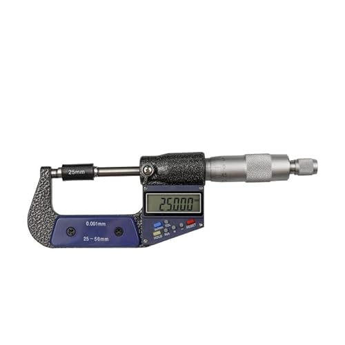 Mircometer 0-25/50/75/100mm Digital Outside Mircometer Accuracy 0.001mm Digital Caliper for Out Diameter Measuring Tool - Measuring Layout Tools(25-50mm)