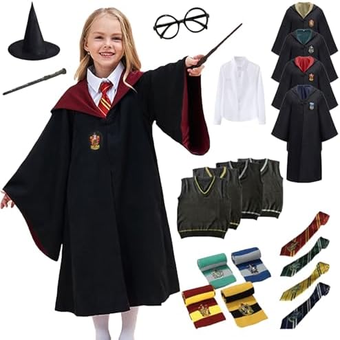 ハリーポッター ハッフルパフ 衣装セット スリザリン：4点セット_S Wooseibunn ハリーポッター ローブ