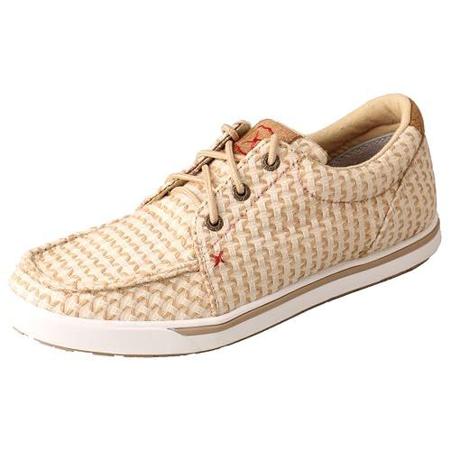 Twisted X Women's Kicks, Moc Toe, Sand Shell Tweed, 7.5 M