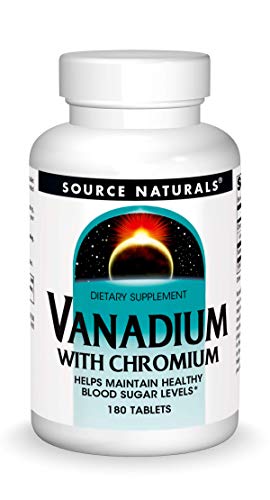 Source Naturals Vanadium with Chromium - Helps Maintain Healthy Blood Sugar Levels - 180 Tablets
