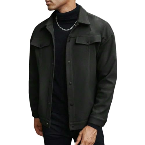 Chaqueta de tweed para hombre americana casual de abrigo negocios invierno