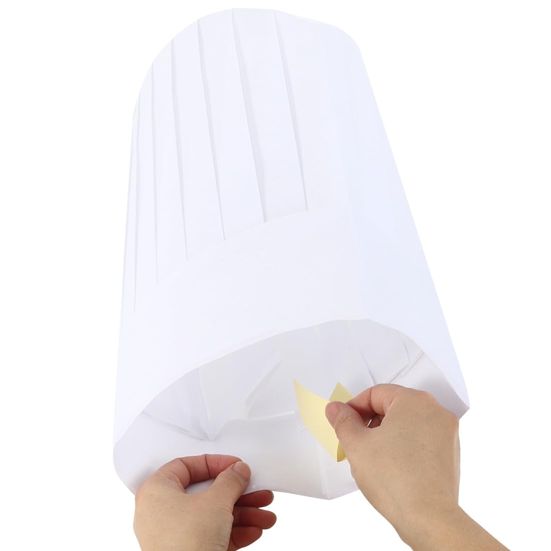 Yeios Paquete de 24 sombreros de chef altos, desechables, ajustables, sombreros de panadería para adultos, panadero, cocina, cocinero, gorra de chef de 11.8 pulgadas de alto, color blanco
