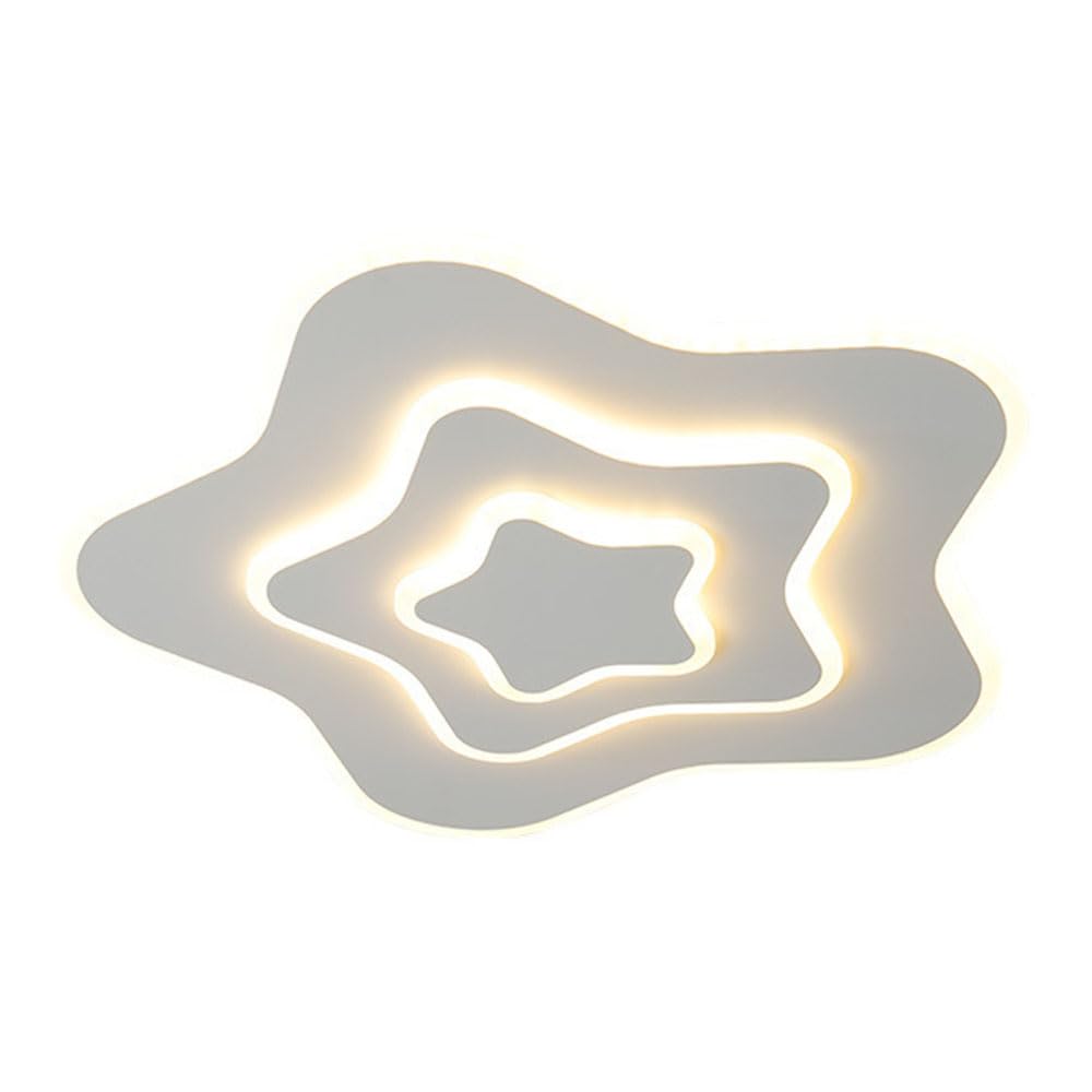 Kreatywna Lampa Do Pokoju Dziecięcego W Kształcie Pięcioramiennej Gwiazdy Zimne Białe Światło, Lampa Sufitowa W Stylu Nordyckim Minimalistycznym Energooszczędna Lampa Emitująca Światło Z Boku STVDEDG