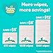Pampers Sensitive Baby Wipes, Water Based, Hypoallergenic and Unscented, 18 Flip-Top Packs (1008 Wipes Total) [Packaging May Vary]