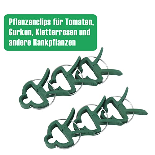 Miuezuth Plant Clips Gentle Durable Plant Support Clips Set, Garden Clips for Supporting Plants Flowers, Vines, Tomatoes - Image 3