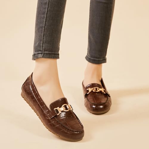 Image of Cvistpieo Loafers for Women Business Casual Shoes Comfortable & Lightweight Penny Loafers Slip On Work Flats