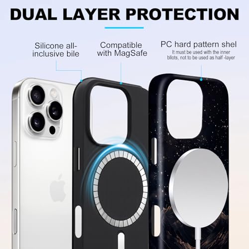 Coque iPhone 14 Pro MagSafe fine antichoc nuit étoilée - 3