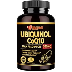 Ubiquinol CoQ10-300mg-Softgels with Vitamin E & Omega 3, Coenzyme Q10 Supplement High Absorption Support Heart Health & Energy-Production, Powerful-Antioxidant 120 Servings 4 Month Supply