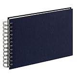 walther design Fotoalbum dunkelblau 23 x 17 cm Spiralalbum Leinen, Cloth SA-509-U