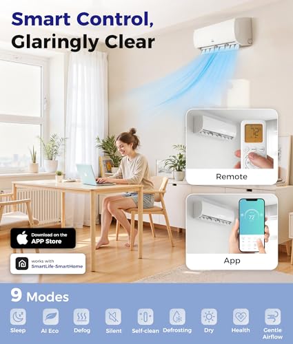 Image of Mini Split Ac /Heating System, 12000 BTU Inverter Mini Split AC Unit