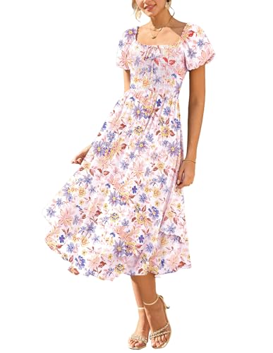 Image of GRACE KARIN Womens Summer Floral Maxi Dress 2026 Flowy Wedding Guest Dress A Line Boho Dresses Fashion Clothing with Pockets
