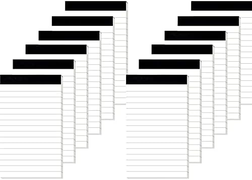 12 Pack Small Notepad, 3 x 5 Inch Ultra Quality Note Pads, Server Lined Papers and Desk Notepads for Office Supplies, Writing and Memo pads 30 Sheets Each
