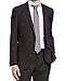 Hugo Boss Boss Mens Huge/Genius Slim Fit Textured Wool Suit 44R Black/Red