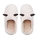 MZLPD Peluche Chaussons De Intérieure,Pantoufles en Coton Thermique en Peluche avec Cornes Mignonnes, Chaussures d'hiver Épaisses Et Chaudes, Semelles Antidérapantes, Pantoufles Rembourrées, Bla