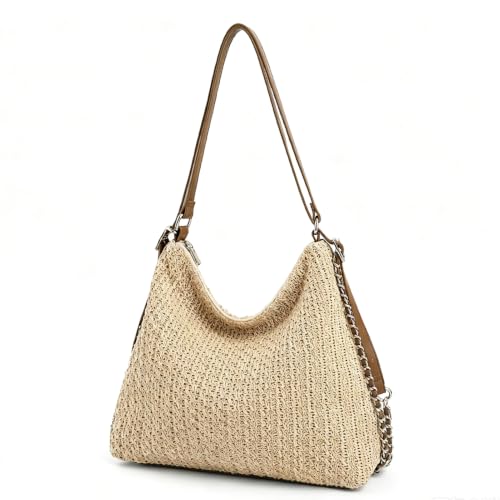Bolso Hobo Tejido para Mujer Verano Bandolera Ajustable