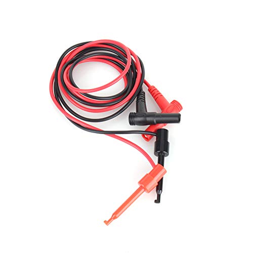 Image of 1 Pair Multimeter Test Leads with Banana Plug to Test Hook Clip Probe Cable for Multimeter Measurement 4mm Banana Plug Diameter 60mm Test Hook Size 1M Length