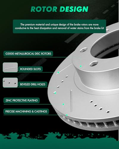 Image of SCITOO Front Disc Brake Rotors Kits Brakes Kits:31327
