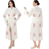 Bonuci Evil Eye Kimono Robe Boho Beach Cover up Muslin Dressing Gown Evil Eye Kaftan for Christmas Women's Gift