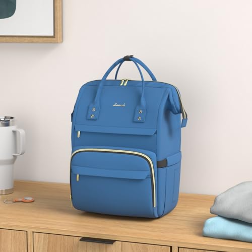 Image of LOVEVOOK Laptop Backpack for Women,17 Inch Professional Womens Travel Backpack Purse Computer Laptop Bag Nurse Teacher Backpack,Waterproof College Work Bags Carry on Back Pack with USB Port,Royal Blue