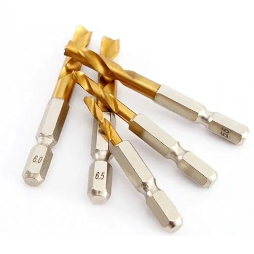 Foret hélicoïdal hss bois métal 4mm mèche hexagonale haute dureté universelle