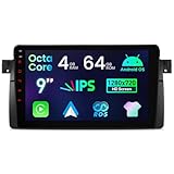 XTRONS Android 14 Car Stereo for BMW 3 Series E46 1998-2006 Rover 75 MG ZT, 9 Inch Touch Screen Car Radio GPS Navigation Bluetooth Built-in DSP Head Unit Wireless CarPlay Android Auto (4+64GB)