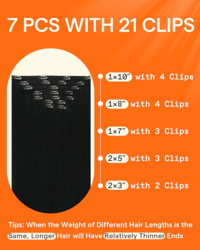 Image of Full Shine Clip in Hair Extensions for Black Women 10 Inch